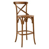 Modway Gear X-Back Wood Bar Stool in Walnut