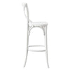 Modway Gear X-Back Wood Bar Stool in White MDY-EEI-5563-WHI