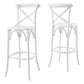 Modway Gear X-Back Wood Bar Stool in White MDY-EEI-5563-WHI