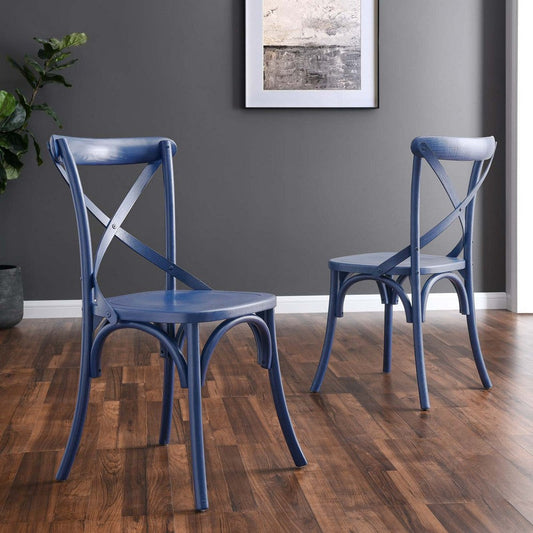 Modway Gear, Dining Side Chair, Midnight Blue