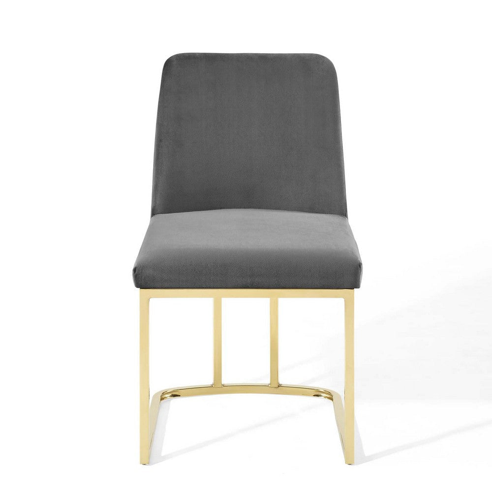 Modway Amplify Dining Chair Set of 2 Gold Gray MDY-EEI-5569-GLD-GRY