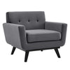 Modway Engage Performance Velvet Armchair, Gray