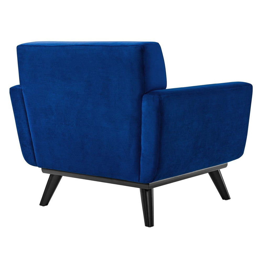 Modway Engage Performance Velvet Armchair Navy MDY-EEI-5598-NAV