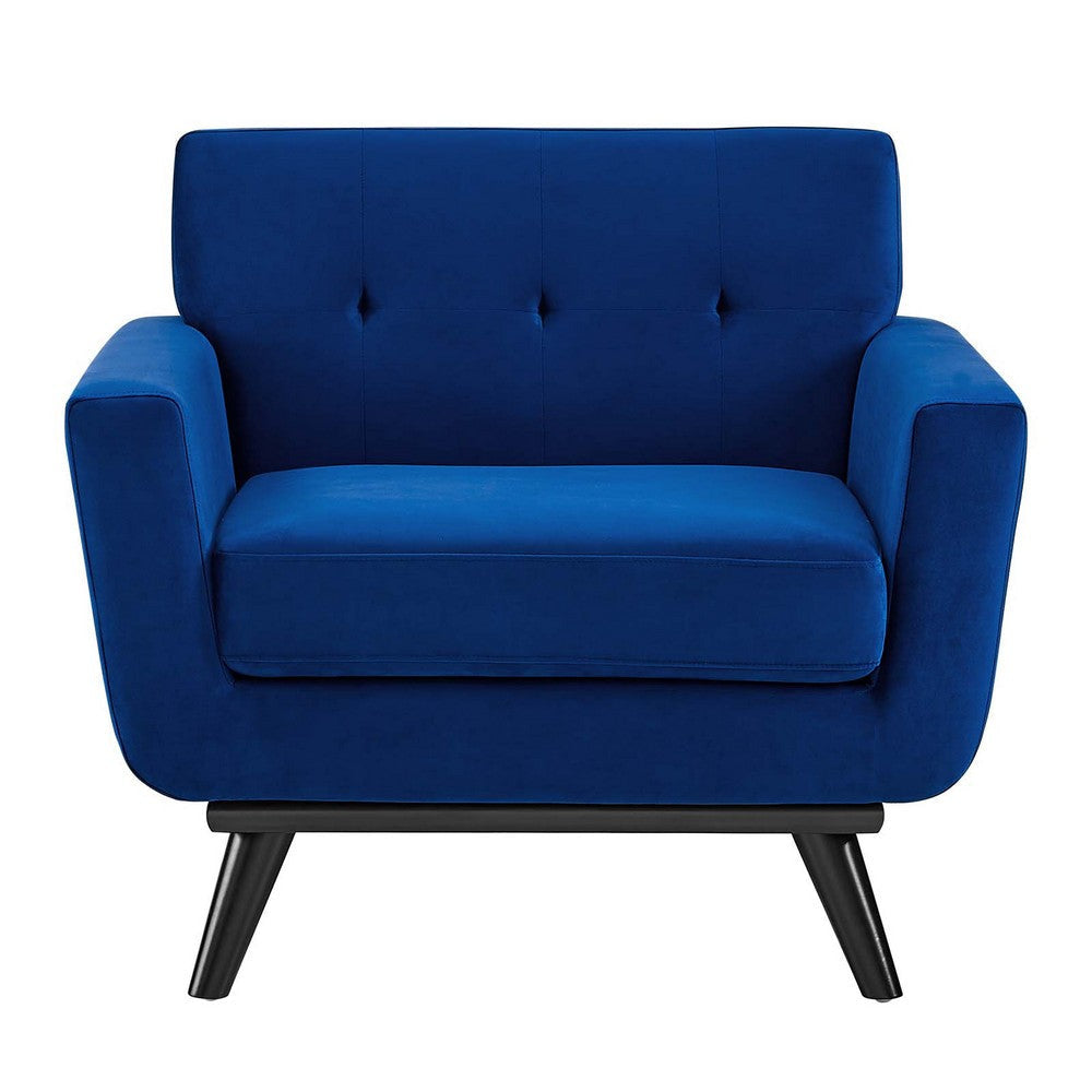 Modway Engage Performance Velvet Armchair Navy MDY-EEI-5598-NAV