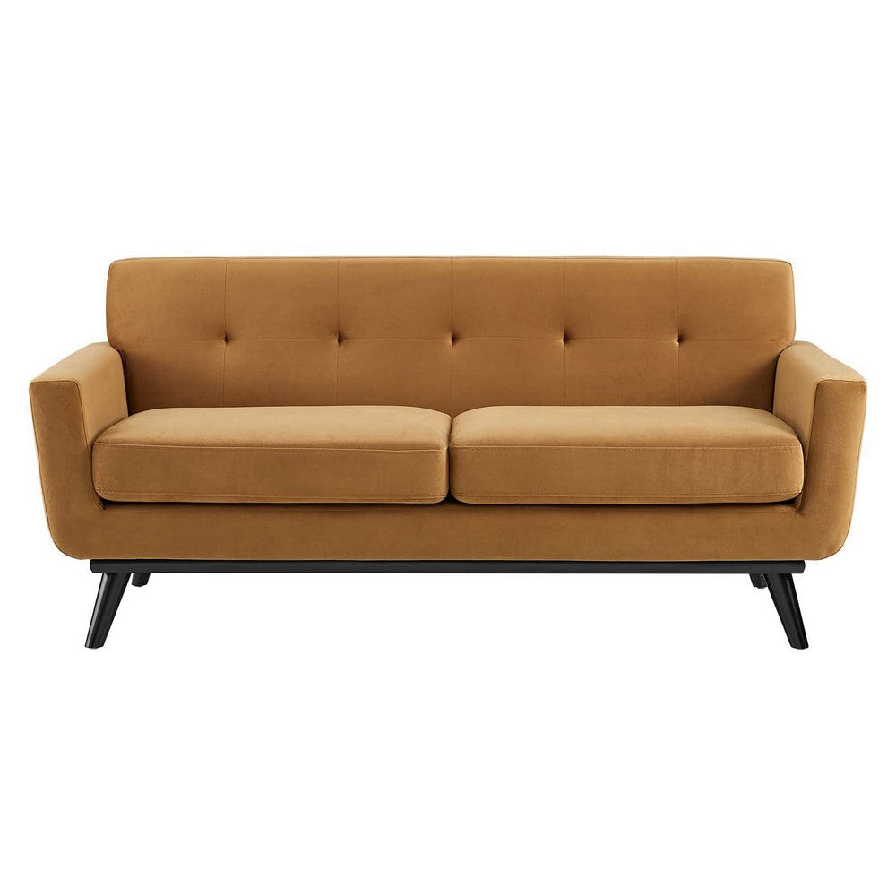 Modway Engage Performance Velvet Loveseat Cognac MDY-EEI-5599-COG