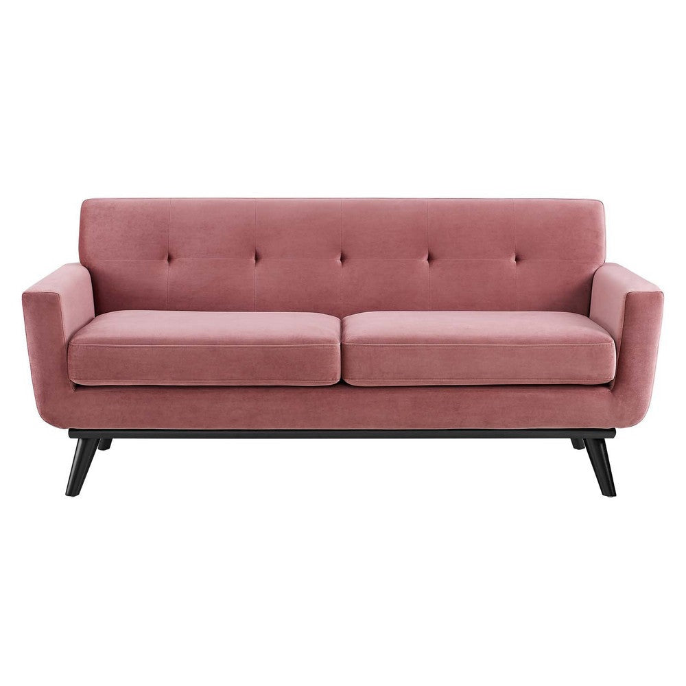 Modway Engage Performance Velvet Loveseat Dusty Rose MDY-EEI-5599-DUS