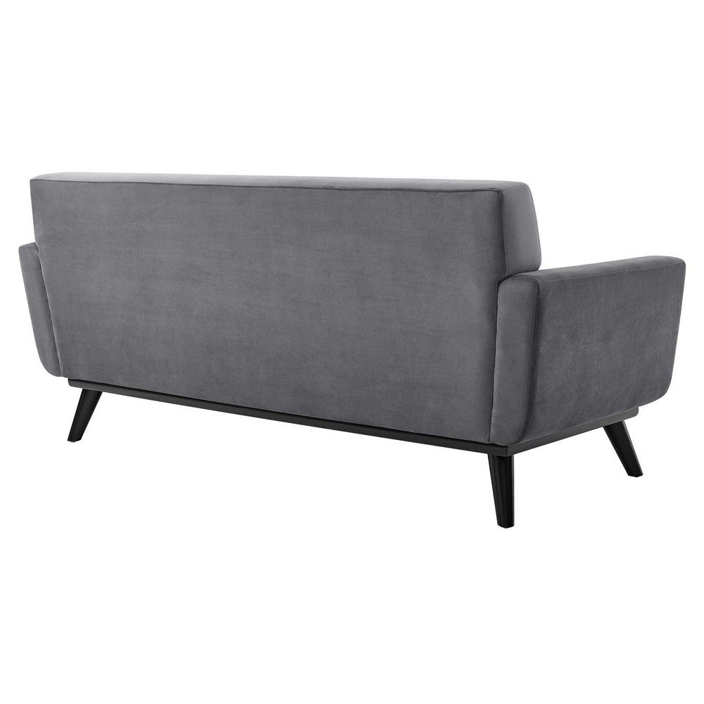 Modway Engage Performance Velvet Loveseat with Gray Finish EEI-5599-GRY MDY-EEI-5599-GRY