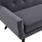 Modway Engage Performance Velvet Loveseat with Gray Finish EEI-5599-GRY MDY-EEI-5599-GRY