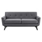 Modway Engage Performance Velvet Loveseat with Gray Finish EEI-5599-GRY MDY-EEI-5599-GRY