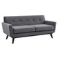 Modway Engage Performance Velvet Loveseat with Gray Finish EEI-5599-GRY