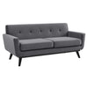 Modway Engage Performance Velvet Loveseat with Gray Finish EEI-5599-GRY