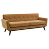 Modway Engage Performance Velvet Sofa, Cognac