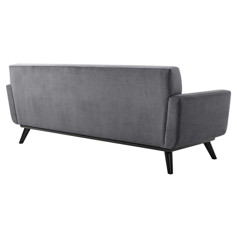 Modway Engage Performance Velvet Sofa Gray MDY-EEI-5600-GRY