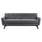 Modway Engage Performance Velvet Sofa Gray MDY-EEI-5600-GRY