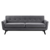 Modway Engage Performance Velvet Sofa Gray MDY-EEI-5600-GRY