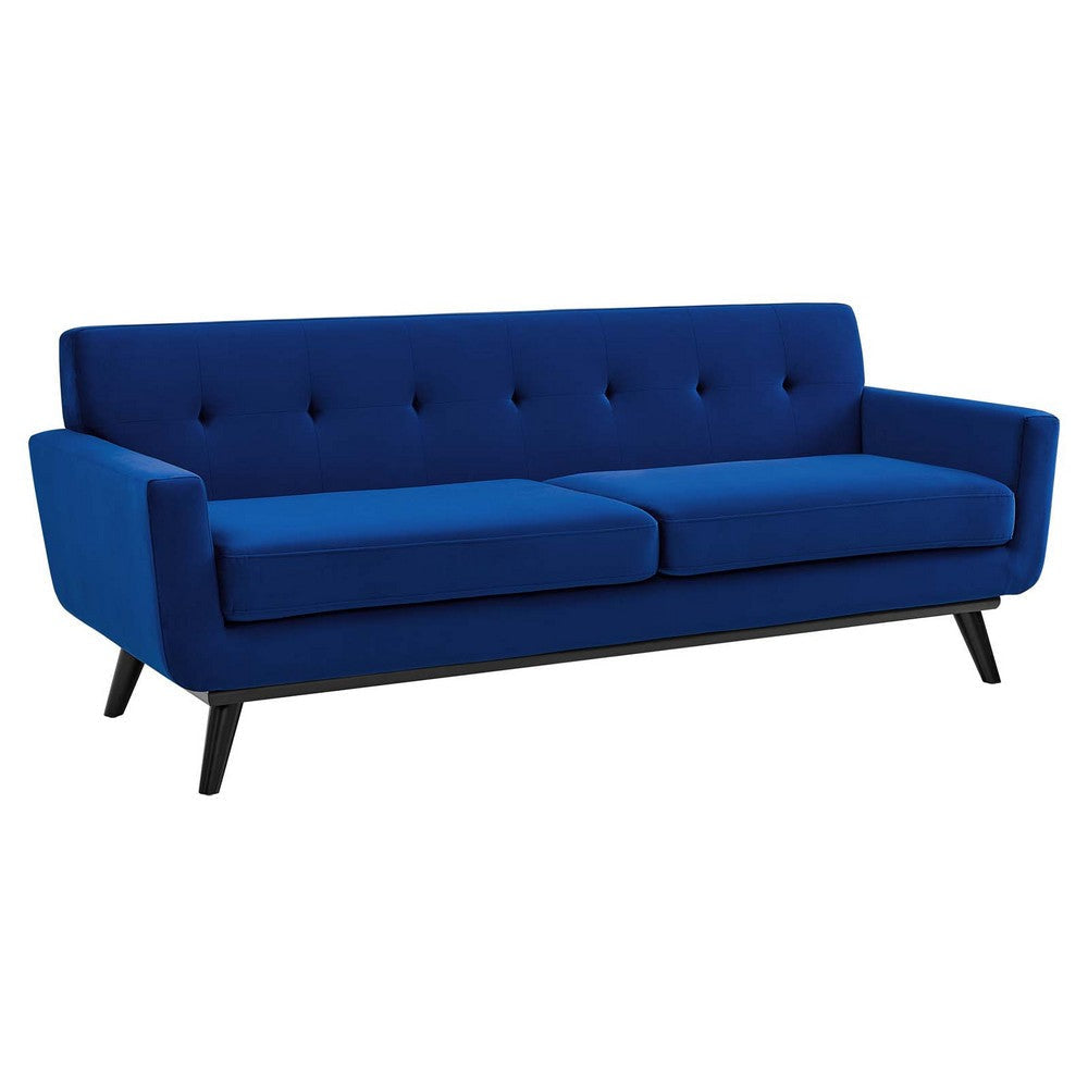 Modway Engage Performance Velvet Sofa, Navy