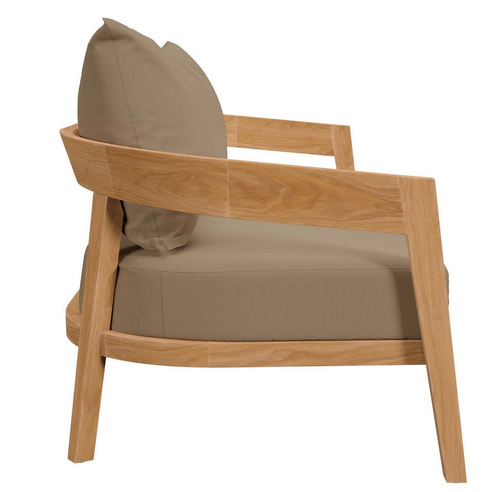 Modway Brisbane Love Seats Loveseat Natural Light Brown MDY-EEI-5601-NAT-LBR