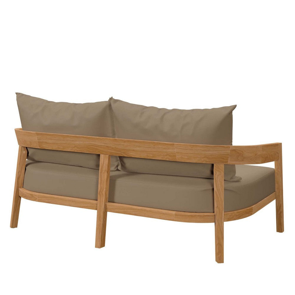 Modway Brisbane Love Seats Loveseat Natural Light Brown MDY-EEI-5601-NAT-LBR