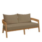 Modway Brisbane Love Seats, Loveseat, Natural Light Brown