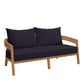 Modway Brisbane Love Seats, Loveseat, Natural Navy