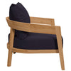 Modway Brisbane Teak Wood Armchair Natural Navy MDY-EEI-5602-NAT-NAV