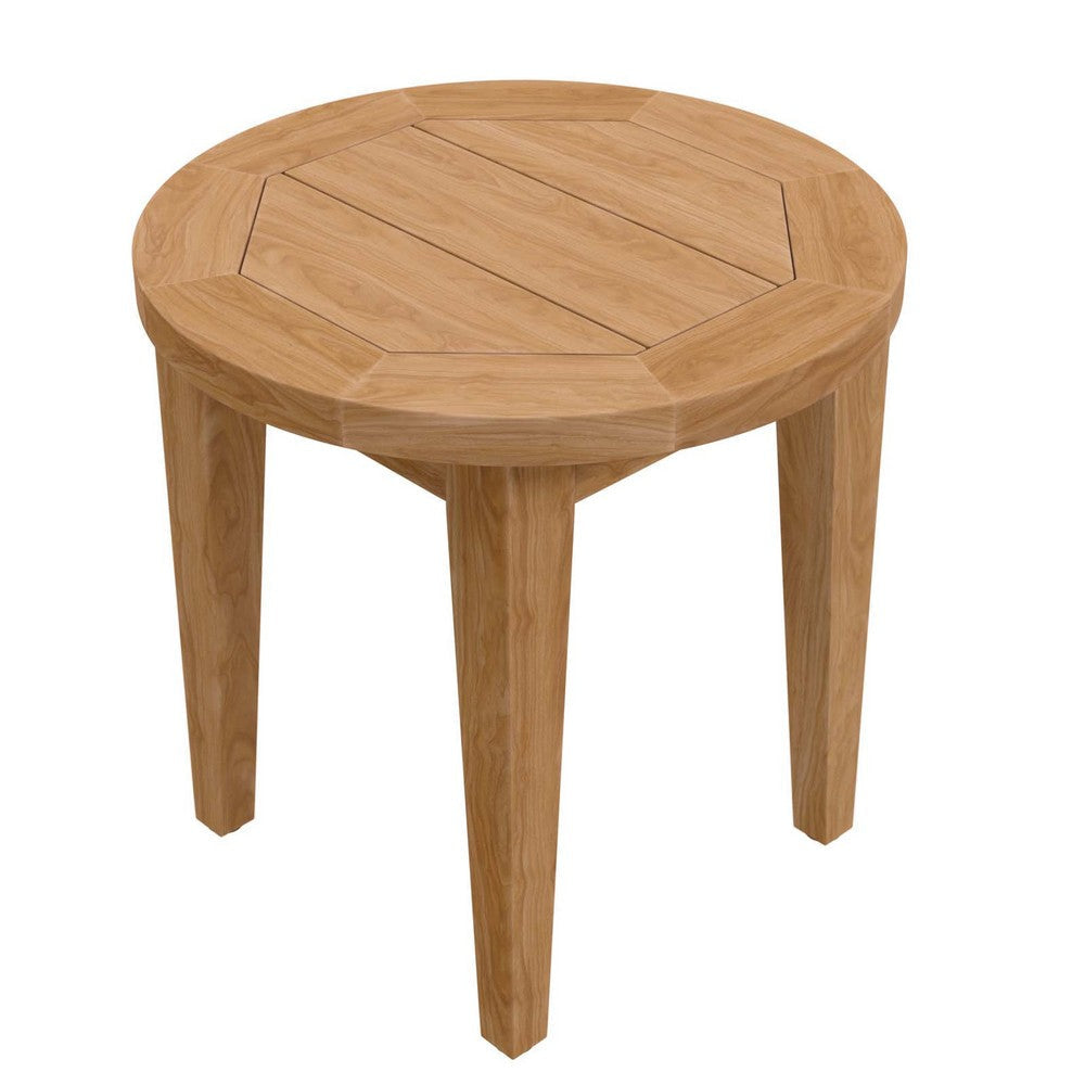 Brisbane Teak Wood Outdoor Patio Side Table - No Shipping Charges MDY-EEI-5604-NAT