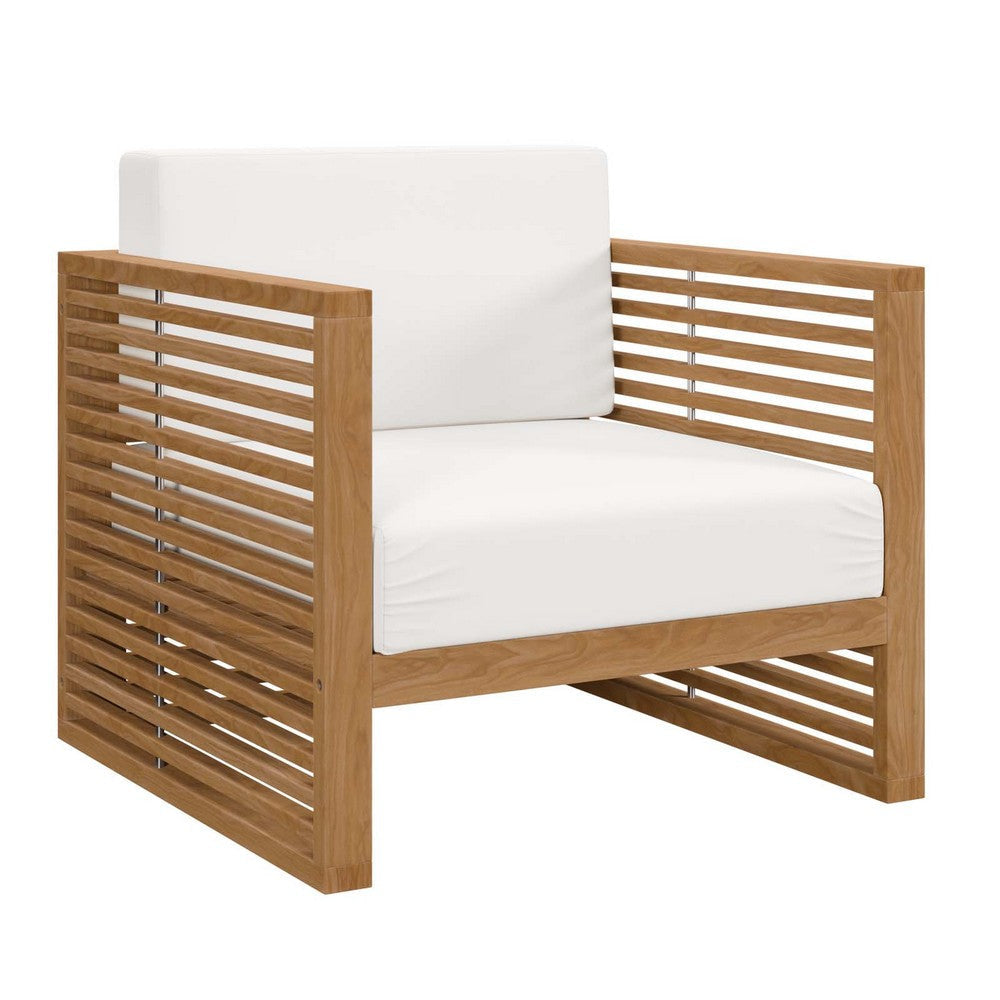 Carlsbad Teak Wood Outdoor Patio Armchair - No Shipping Charges