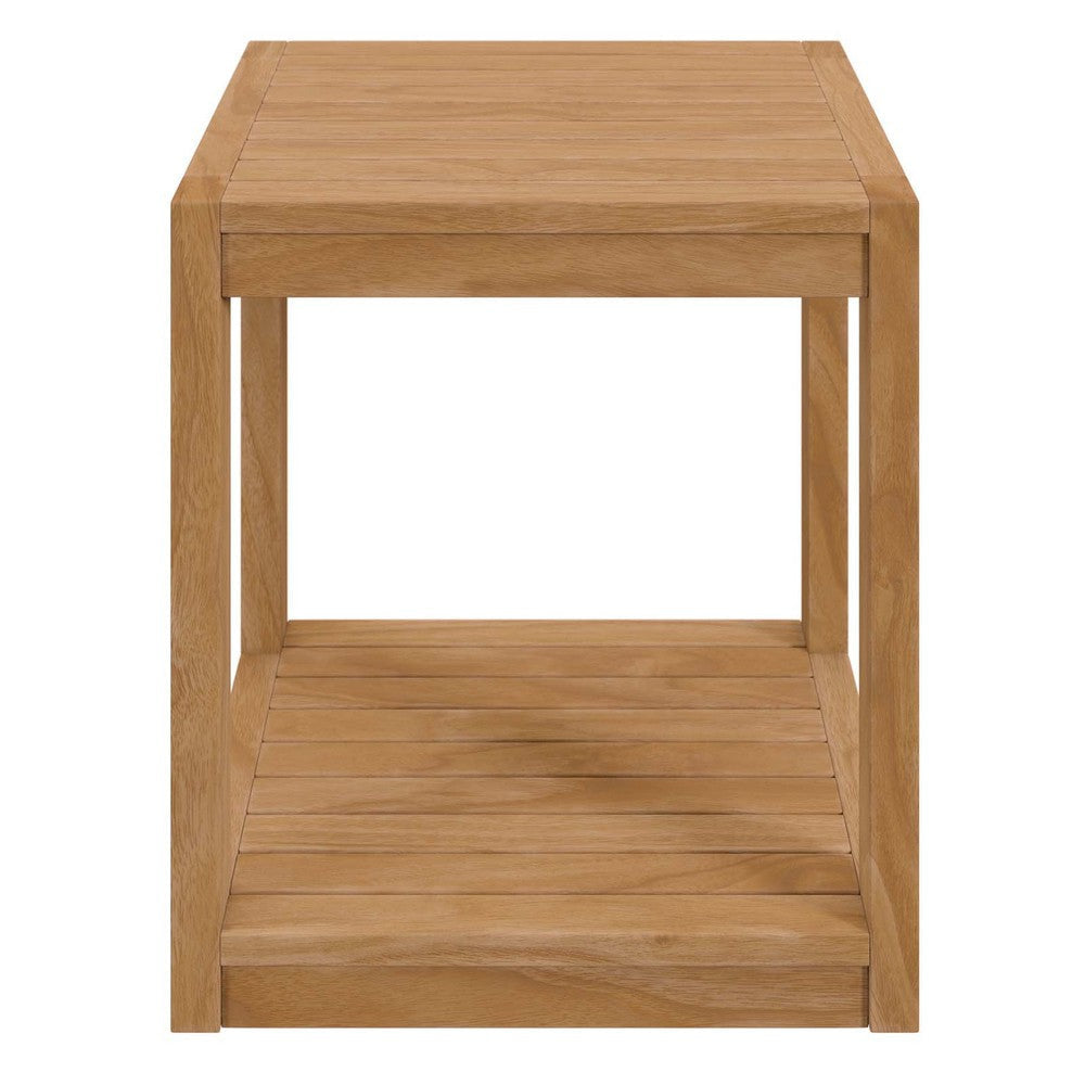 Carlsbad Teak Wood Outdoor Patio Side Table - No Shipping Charges MDY-EEI-5607-NAT