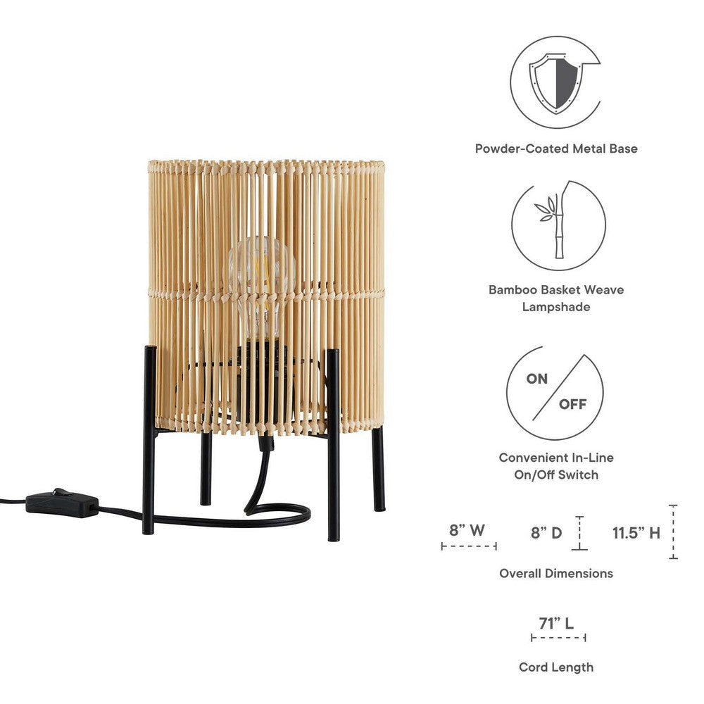 Casen Bamboo Table Lamp - No Shipping Charges MDY-EEI-5610-NAT