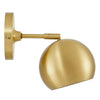 Modway Chalice 4" Swing-Arm Metal Wall Sconce in Satin Brass