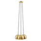 Modway Chalice 3-Light Metal Pendant in Satin Brass