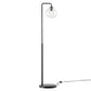 Silo Glass Globe Glass and Metal Floor Lamp - No Shipping Charges MDY-EEI-5616-BLK