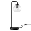 Modway Silo Glass Globe Glass and Metal Table Lamp in Black