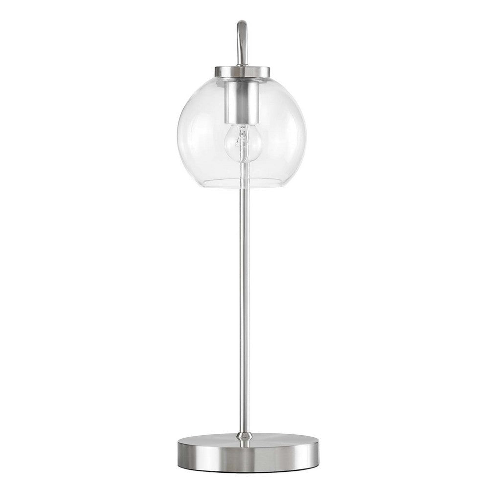 Silo Glass Globe Glass and Metal Table Lamp - No Shipping Charges MDY-EEI-5617-SBR