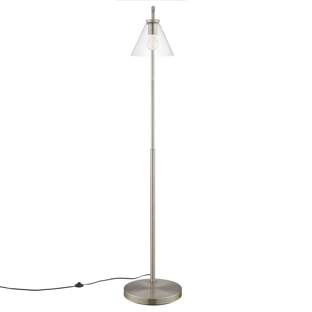 Element Transparent Glass Glass and Metal Floor Lamp - No Shipping Charges MDY-EEI-5618-BLK