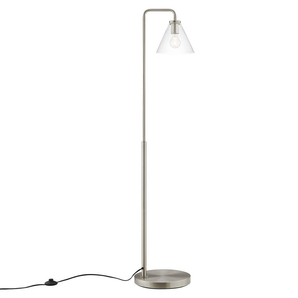 Element Transparent Glass Glass and Metal Floor Lamp - No Shipping Charges MDY-EEI-5618-BLK