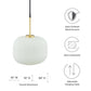 Reprise Glass Pendant Light - No Shipping Charges MDY-EEI-5620-WHI-SBR