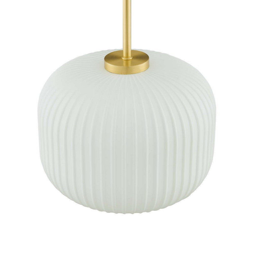 Reprise Glass Pendant Light - No Shipping Charges MDY-EEI-5620-WHI-SBR