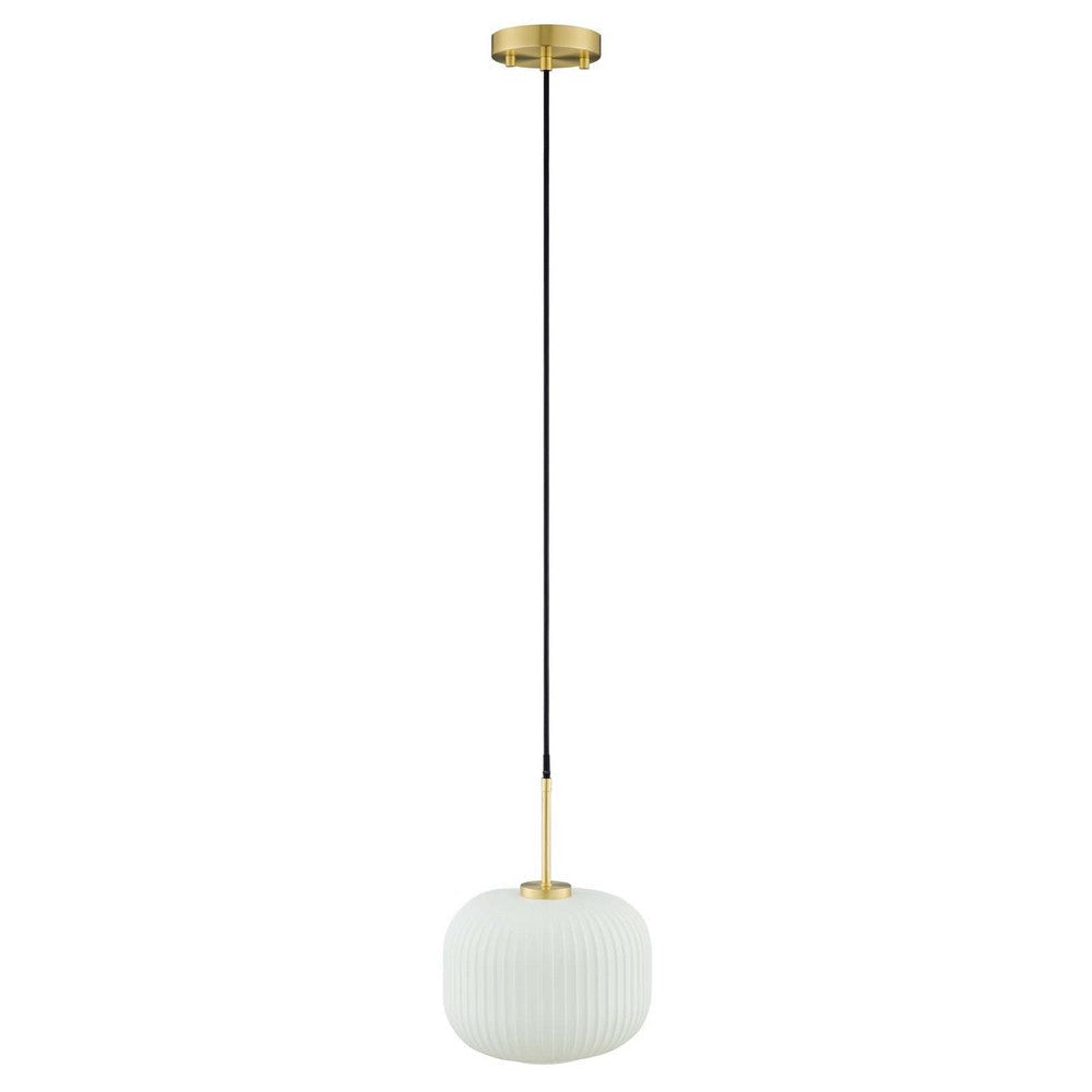 Reprise Glass Pendant Light - No Shipping Charges MDY-EEI-5620-WHI-SBR