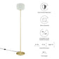 Reprise Glass Sphere Glass and Metal Floor Lamp - No Shipping Charges MDY-EEI-5623-WHI-SBR