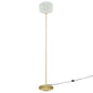 Modway Reprise Glass Sphere Glass and Metal Floor Lamp in White Satin Brass