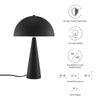 Selena Metal Table Lamp - No Shipping Charges MDY-EEI-5624-BLK