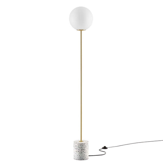 Modway Logic Terrazzo Floor Lamp in White