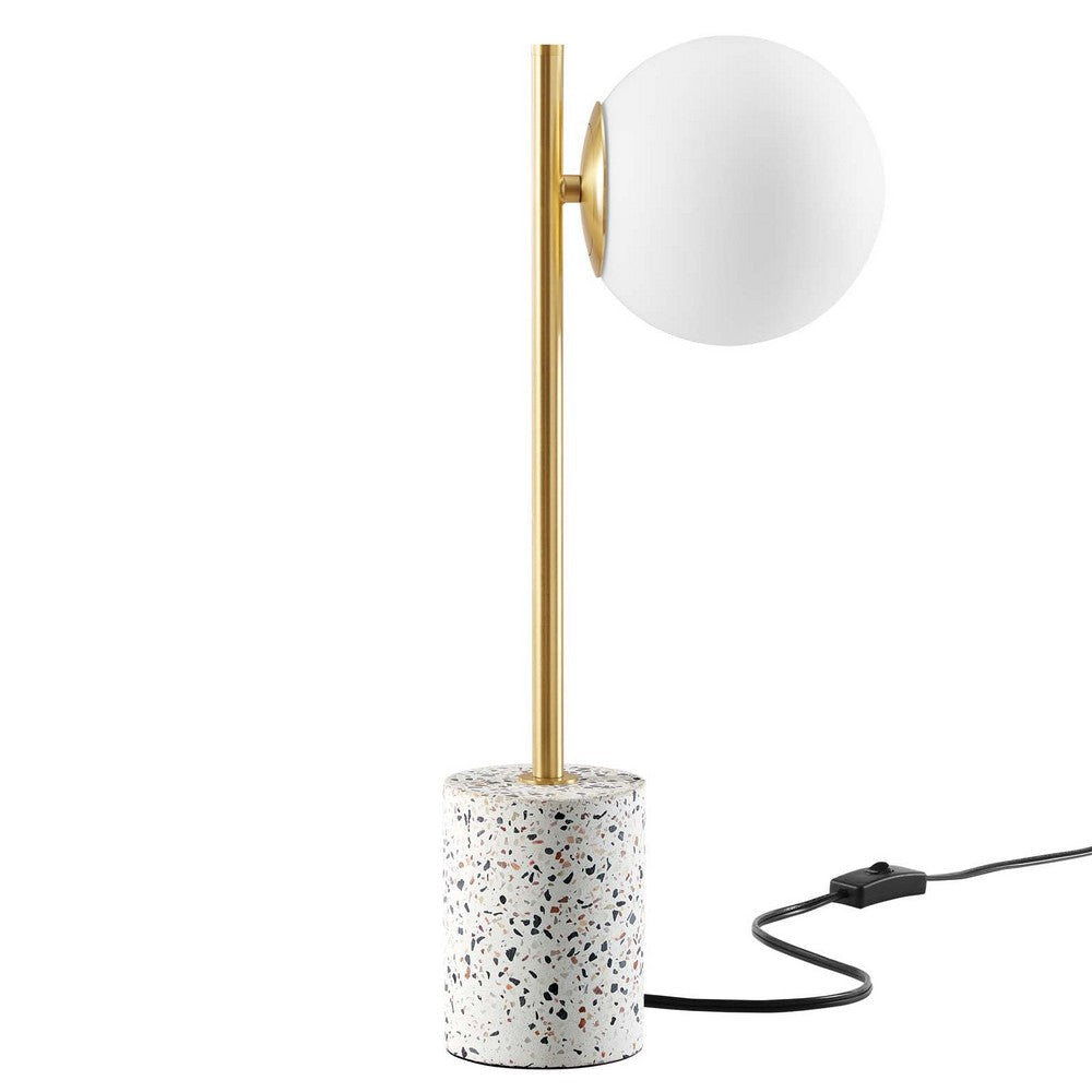 Modway Logic Terrazzo Table Lamp in White