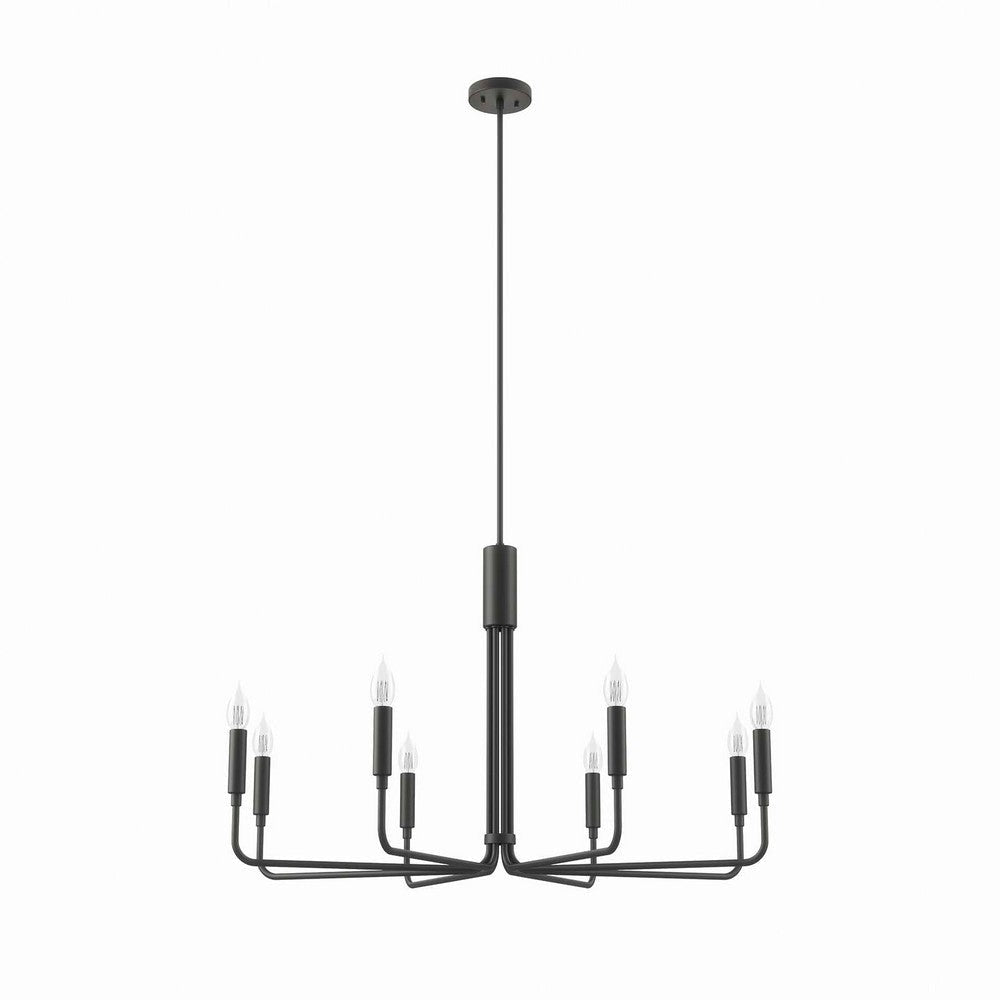 Modway Rekindle 8-Light Chandelier in Black