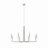 Modway Rekindle 8-Light Chandelier in Polished Nickel, Silver, 25 x 47.5 x 77.5