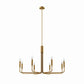 Modway Rekindle 8-Light Chandelier in Satin Brass