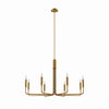 Modway Rekindle 8-Light Chandelier in Satin Brass