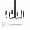 Rekindle 6-Light Chandelier - No Shipping Charges MDY-EEI-5637-BLK