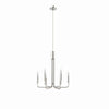 Modway Rekindle 6-Light Chandelier in Polished Nickel,Brown